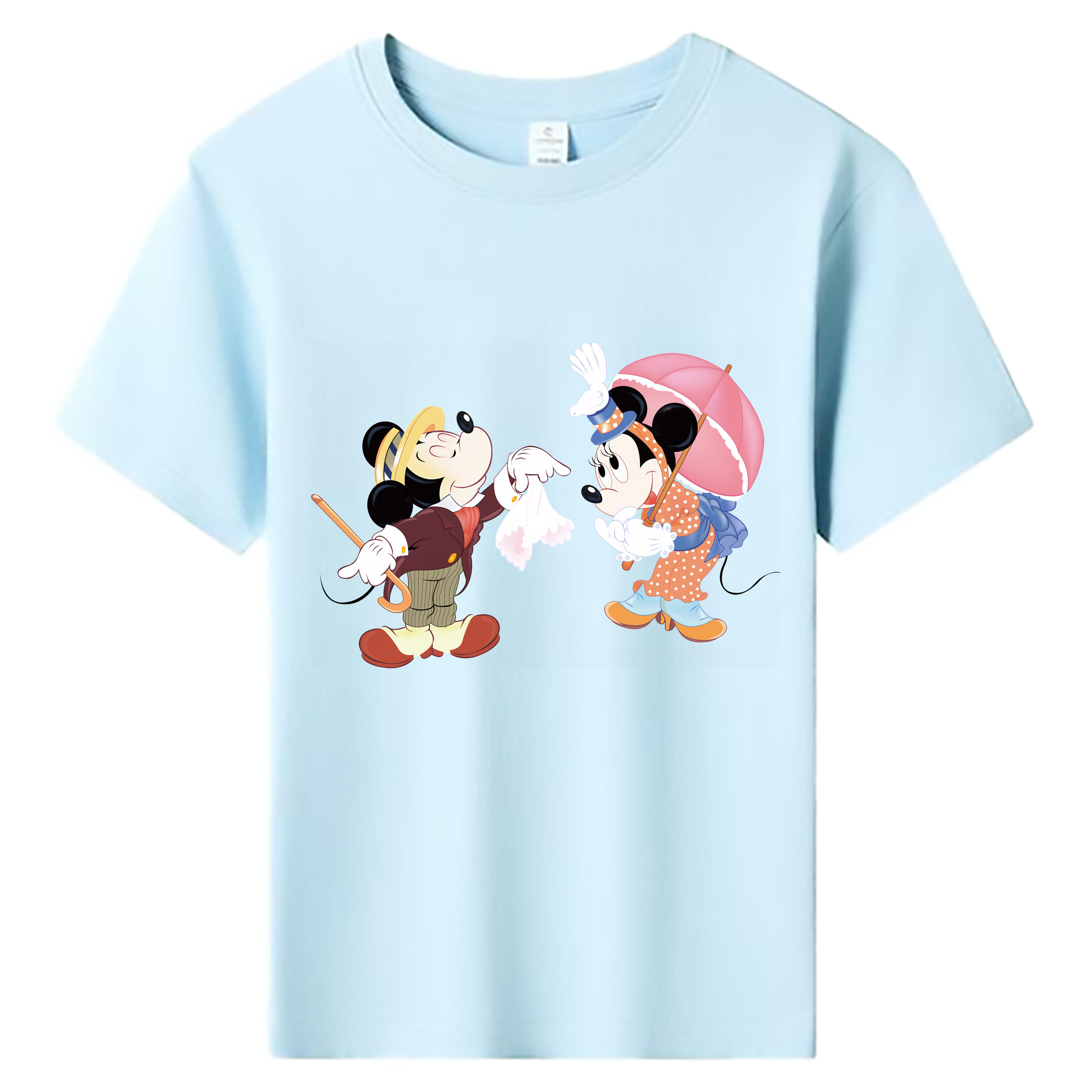 （画像用） ミッキーマウス Mickey Mouse 綿100％キッズTシャツ（フロントプリント）